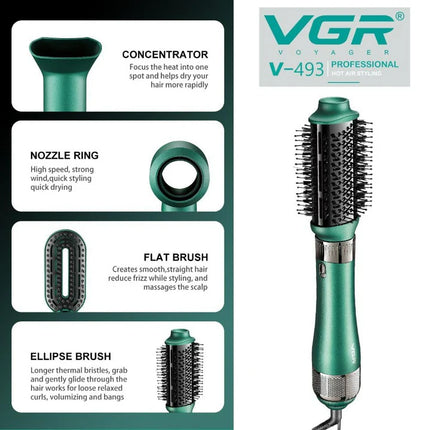 VGR  (4 In 1 ) Hot Air Styler For Women -V493