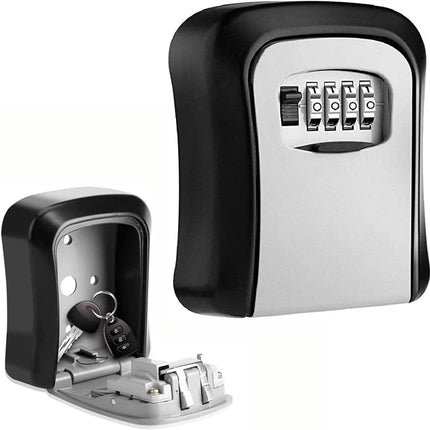 Wall-Mounted Key Storage Lock Box (Grey)