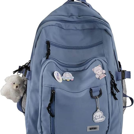 Cute Blue School Backpack