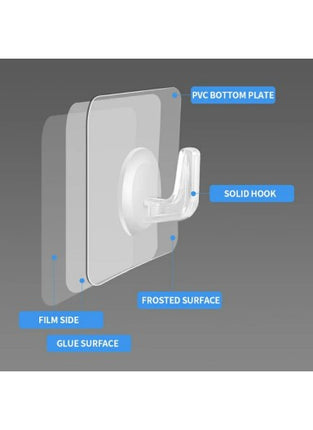 Adhesive Acrylic Wall Hooks