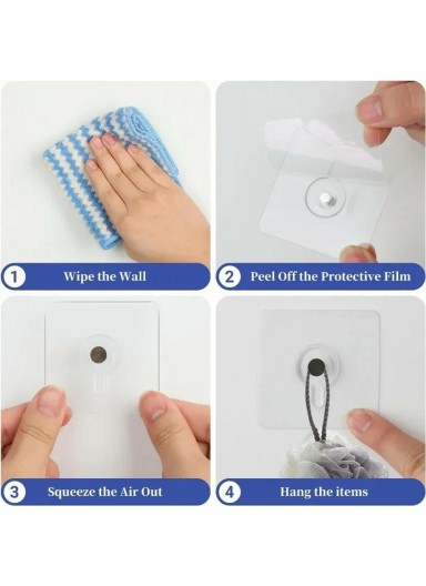 Transparent Adhesive Hooks