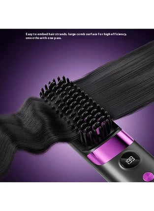 Cordless Ceramic Hair Straightener Hot Comb
