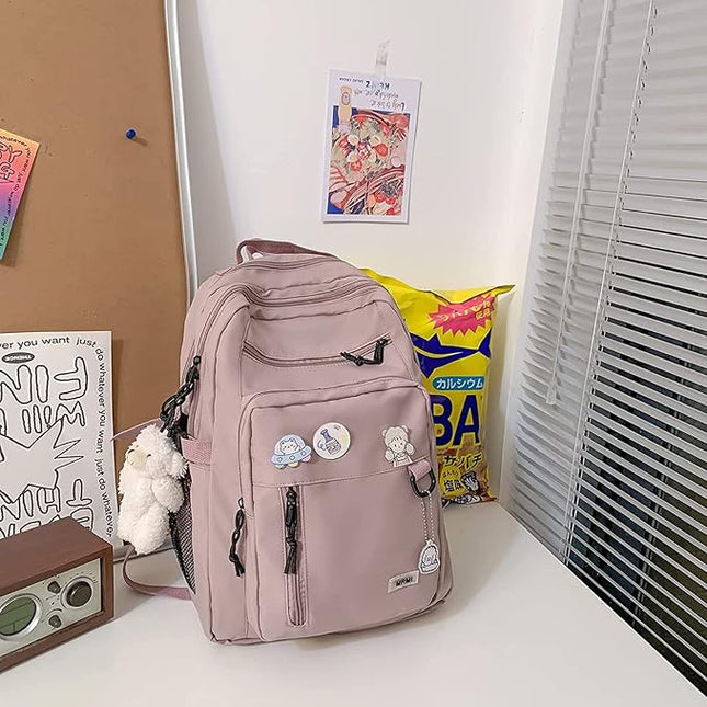 Cute Pink School Backpack