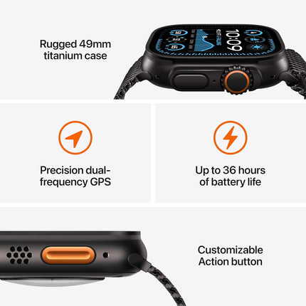 Apple Watch Ultra 2 (49mm, Titanium, Black)