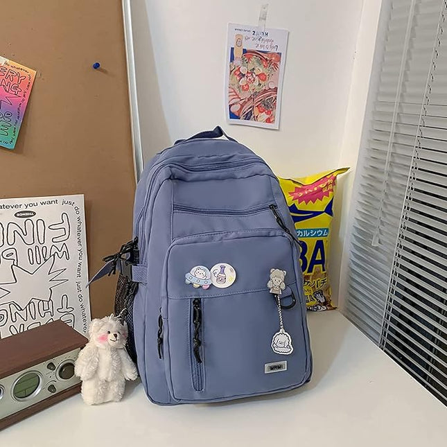 Cute Blue School Backpack