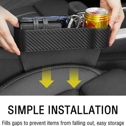 Carbon Fiber Car Seat Organiser with Cup Holder