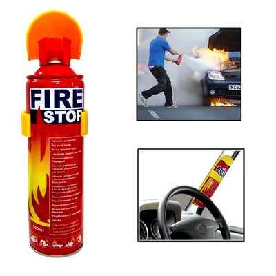Fire Extinguisher Spray with Stand for Car and Home Use | Fire Stop Aluminium Spray 1000ml