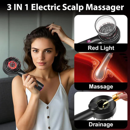 Laser Therapy Hair Growth Comb – Electric Scalp Massager & Hair Oil Applicator