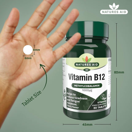 Natures Aid 1000Ug Vitamin B12 - 90 Tablets
