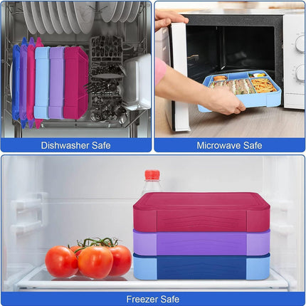 Lunch Box For Kids (Purple and Yellow)