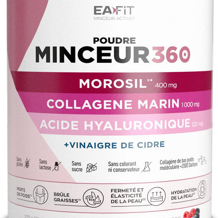 EAFIT |SLIMMING 360 POWDER | Morosil |Collagen & Hyaluronic Acid | Grease Burner | Weight Loss | Skin firmness and elasticity