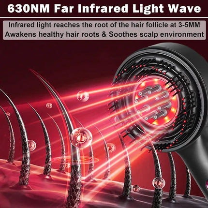 Laser Therapy Hair Growth Comb – Electric Scalp Massager & Hair Oil Applicator