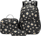 Daisy Printed Kids Backpack Set - Black/Yellow - 3 pcs
