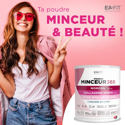 EAFIT |SLIMMING 360 POWDER | Morosil |Collagen & Hyaluronic Acid | Grease Burner | Weight Loss | Skin firmness and elasticity