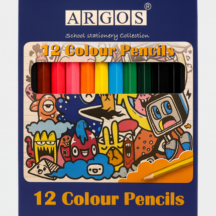 Argos small 12 Colour Pencils