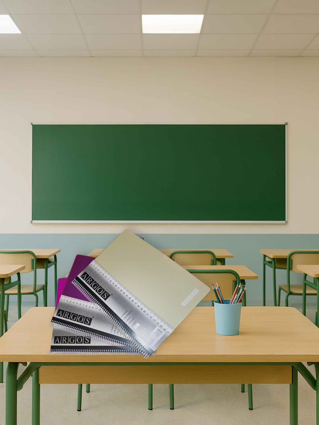 University Copybook 2-Subject A4 Plastic Cover Spiral Square 96Sh 80G / ARGOS BTS