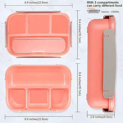 Bento Lunch Box 1300ml Pink