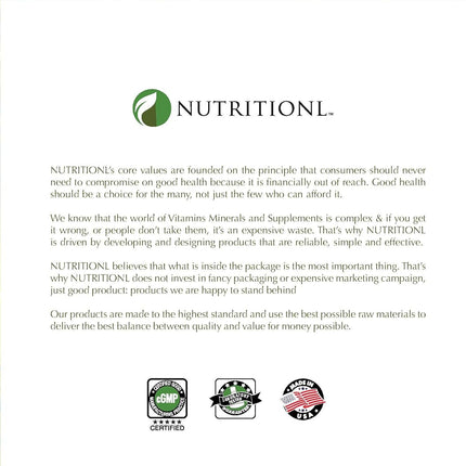 Nutritionl Zinc 50 Mg - 30 Tablets