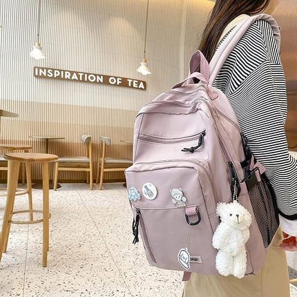 Cute Pink School Backpack