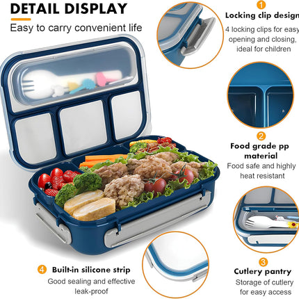 Bento Lunch Box 1300ml Blue
