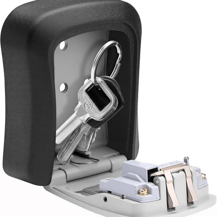 Wall-Mounted Key Storage Lock Box (Grey)