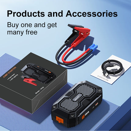 8000mAh 12V Portable Car Jump Starter Battery Booster with Smart Safety Protection & 3 Modes LED Flashlight SV10200