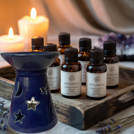 Blue Star Candle Holder Essential Oil Ceramic Burner