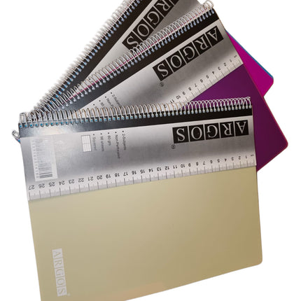 University Copybook 2-Subject A4 Plastic Cover Spiral Square 96Sh 80G / ARGOS BTS