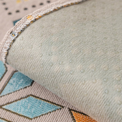 Geometric Pattern Sofa Cover and Pillowcase - Coffee Beige