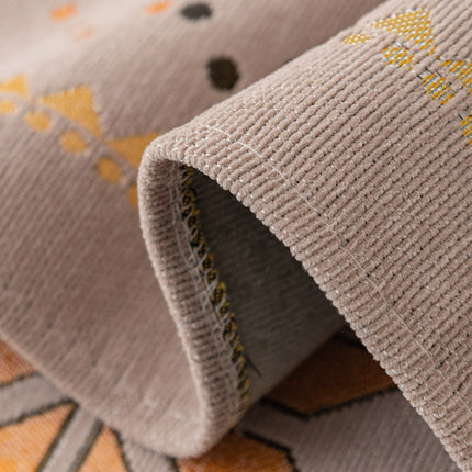 Geometric Pattern Sofa Cover and Pillowcase - Coffee Beige