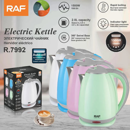 Raf Electric Kettle 4 Colors 2 Liters