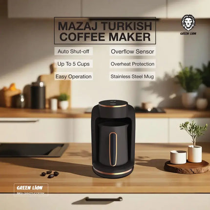 Green Lion Mazaj Turkish Coffee Maker - Black