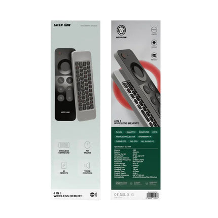 4 in 1 Wireless Remote- Air Mouse Wireless Keyboard IR Remote and Voice Control