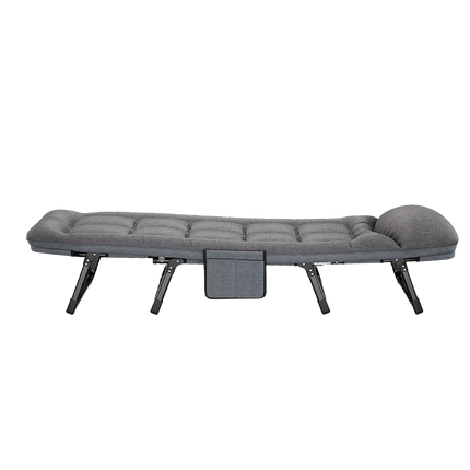 Green Lion Foldable Camping Bed - Gray, side view