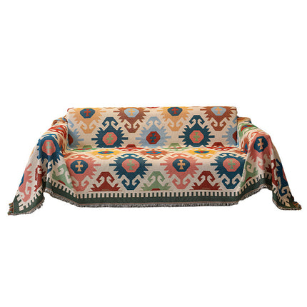 Nordic Style Sofa Blanket - Double Sided -  Blue/White 180*300cm