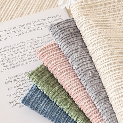 Luxury Solid Color Chenille Sofa Cushion Blue