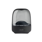 Black and gray speaker on a white background