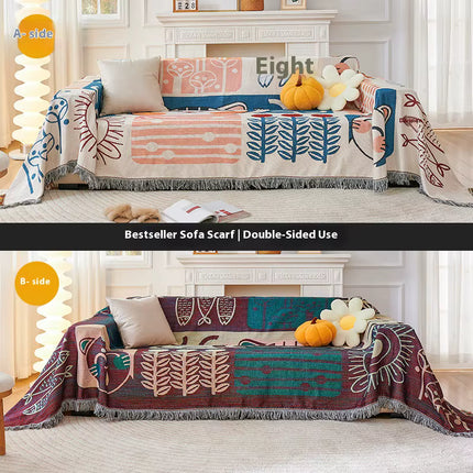 Nordic Style Sofa Blanket - Double Sided - Colored 180*300cm