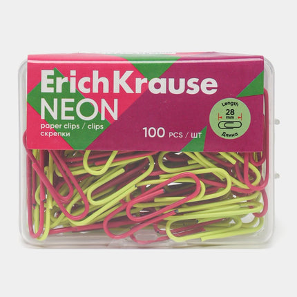 ErichKrause Neon Paper Clips 100pcs