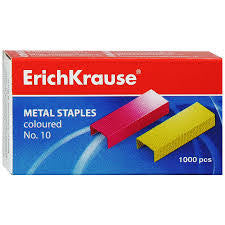 ErichKrause Colored Metal Staples no.10 - 1000 pcs