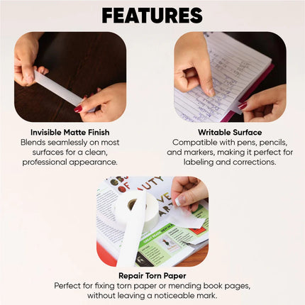 Invisible Mending Tape Matte film Writable