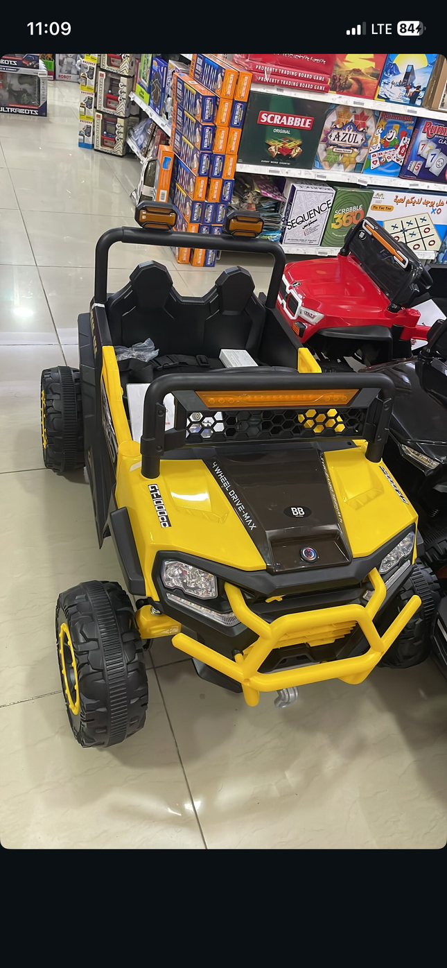 Children's Electric Vehicle with Double Seats Four Wheel Remote Control Car