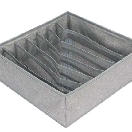 Foldable Closet Sock & Underwear Drawer Organizer (7 Partitions)