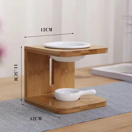 Essential Oil Wood Burner with Ceramic Tea Light