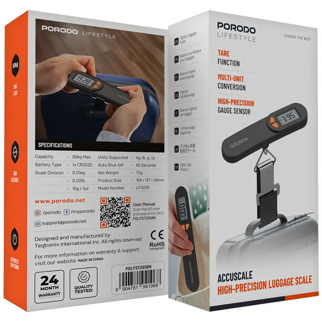 Porodo Accuscale Luggage Scale display
