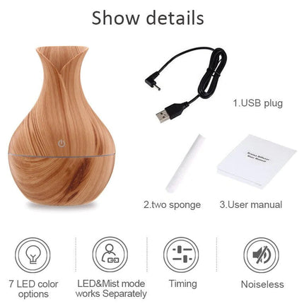 Wood Vase Humidifier Spray