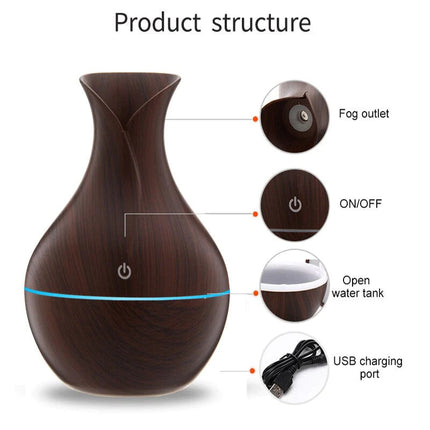 Wood Vase Humidifier Spray