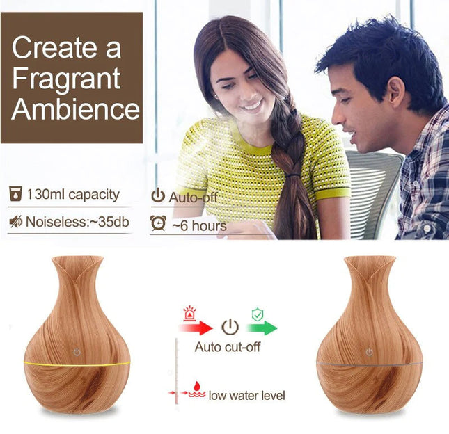 Wood Vase Humidifier Spray