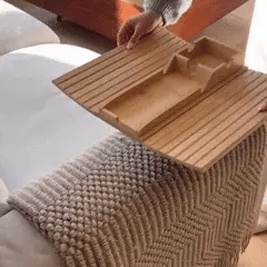 Bamboo Sofa Armrest Slide Tray