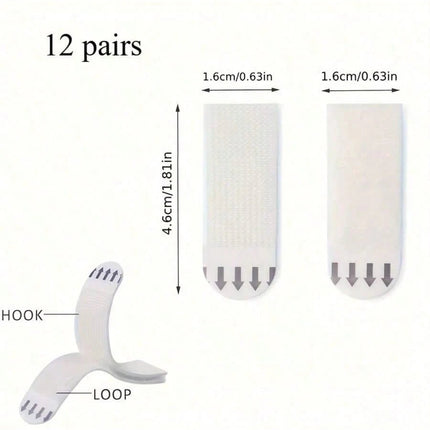 Adhesive Wall Mounting Strips – 12-Pair - Strong HoldAdhesive Hooks